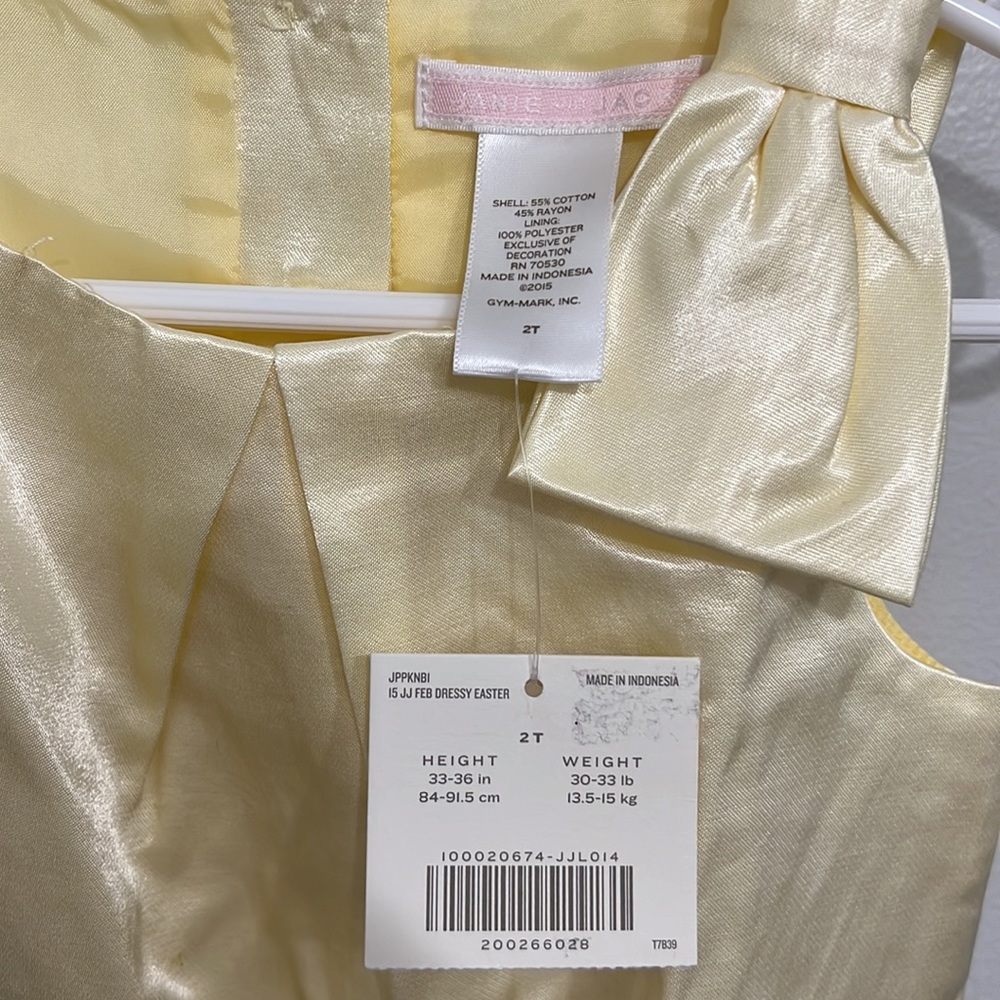 Janie & Jack girls yellow dress with tags. - Picture 2 of 3